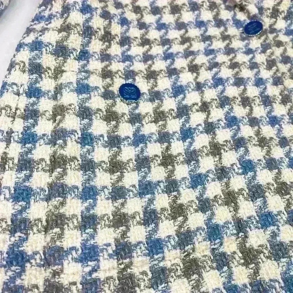 Sandro Paris Caliana Tweed Jacket Blazer Blue Size 12 - Picture 6 of 10
